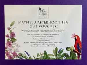 Afternoon Tea For 2 At The Glasshouse ( Gift Voucher)